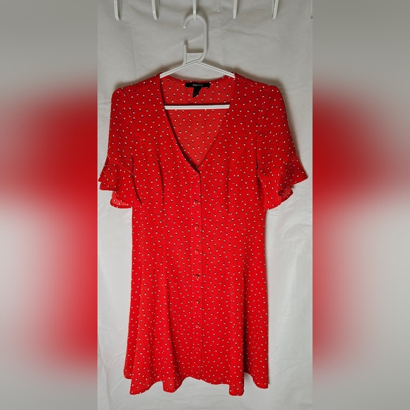 Forever 21 Red and White Polka Dot Dress - Picture 1 of 4